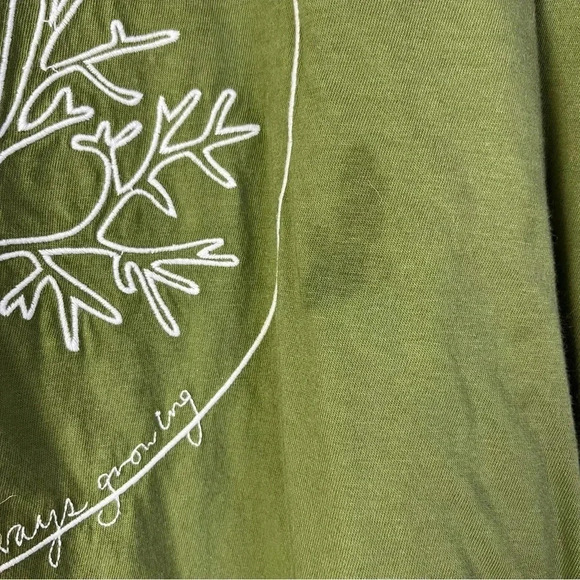 Forever 21 Green White Tree Graphic Short Sleeve T-Shirt 3X - Picture 4 of 4